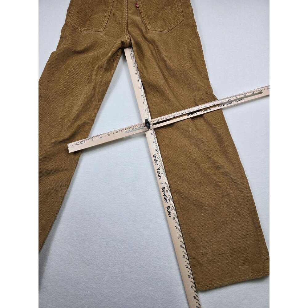 Levis 94 Baggy Corduroy Pants Womens Size 26 Tan 100% Cotton Straight Leg - Picture 8 of 8